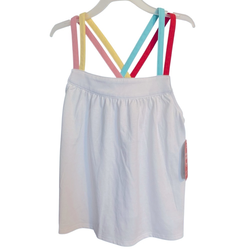 Rainbow tank Wonder Nation white multicolor straps size 7/8 new with tags